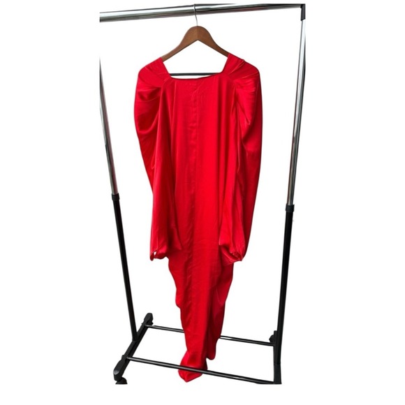 Andrea Iyamah Tibara Crafting Long Red Dress Size O/S  Lightweight Flowing Dress - Picture 11 of 12
